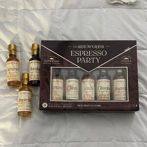 Midtown Room Espresso Party Cocktail Mixers Set 8 bottles! New!!